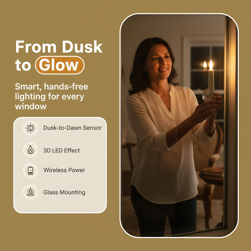 Window Candles Sensor Lights
