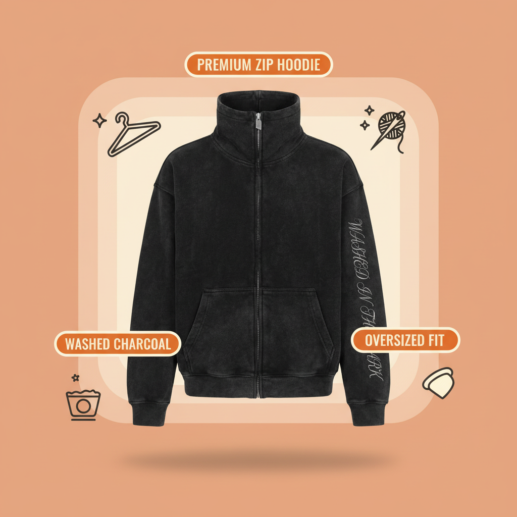 FDR Embroidered Zip Hoodie