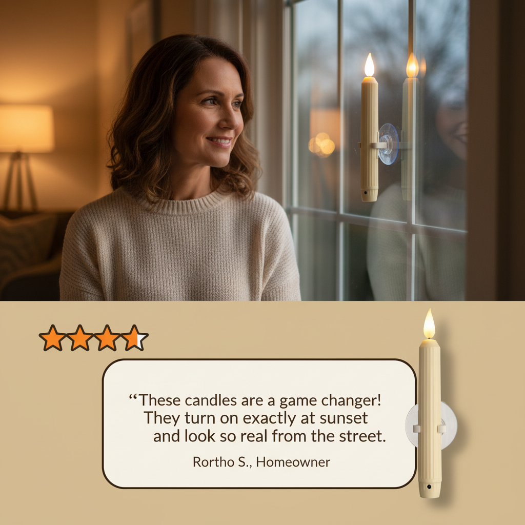 Window Candles Sensor Lights