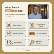 Window Candles Sensor Lights
