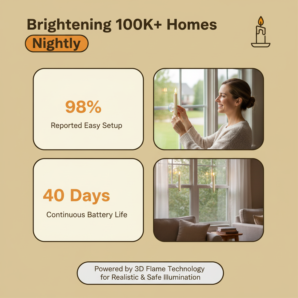Window Candles Sensor Lights