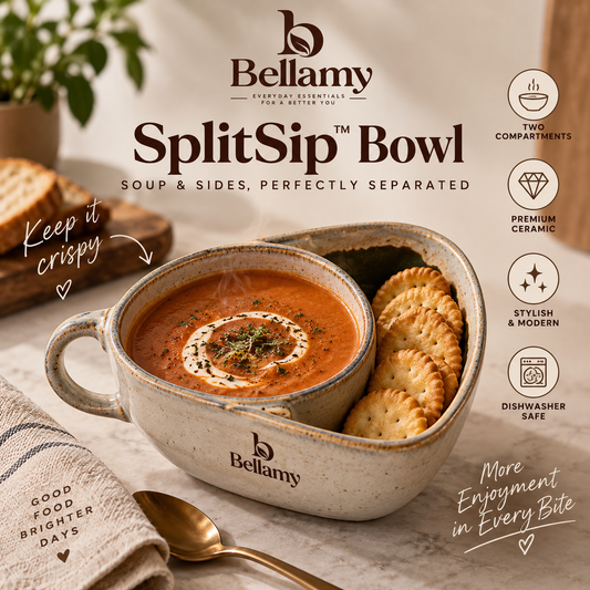 SplitSip Retro-Style Soup Bowl