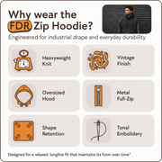 FDR Embroidered Zip Hoodie